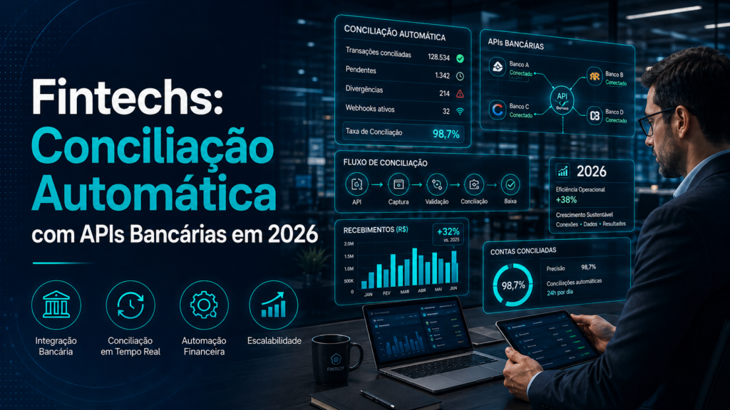 Fintechs: Conciliação Automática com APIs Bancárias em 2026